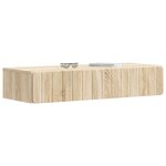 vidaXL Table d'appoint murale Chêne Sonoma 87 5 x 34 5 x 17 cm