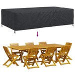 vidaXL Housse pour mobilier d'extérieur Noir 305 x 190 x 85 cm 420D