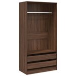 vidaXL Garde-robe Chêne marron 100x50x200 cm Bois d'ingénierie