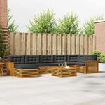 vidaXL Ensemble de canapés d'extérieur 8 Pièces Naturel et Anthracite