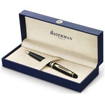 Waterman expert stylo bille   noir  recharge noire pointe fine  coffret cadeau + étui bleu waterman