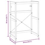 vidaXL Cadre de lavabo de salle de bain Blanc 59x38x83 cm Fer