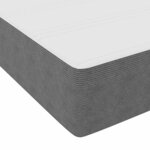 vidaXL Cadre de lit avec matelas Gris clair 140 x 190 cm tissu