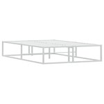 vidaXL Cadre de lit sans matelas blanc 120x200 cm métal