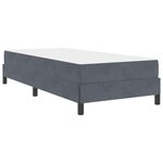 vidaXL Lit à ressorts avec matelas Gris foncé 90 x 200 cm tissu
