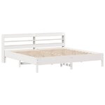 vidaXL Cadre de lit sans matelas blanc 200x200 cm bois massif de pin