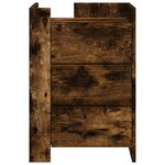 vidaXL Table de chevet chêne fumé 45x50x65 cm bois d'ingénierie