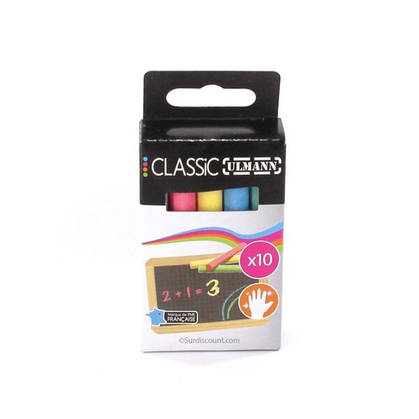 Etui 10 craies de couleur assorties - ulmann