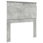 vidaXL Tête de lit avec tête de lit Gris béton 75 cm Bois d'ingénierie
