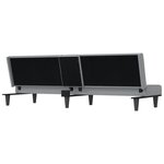 vidaXL Canapé-lit avec porte-gobelets gris clair tissu