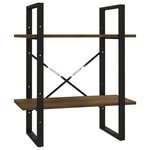 vidaXL Bibliothèque 2 niveaux Chêne brun 60x30x70 cm Bois d'ingénierie