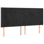 vidaXL Sommier à lattes de lit matelas et LED Noir 180x200 cm Velours