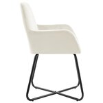 vidaXL Chaises à manger lot de 4 Crème Velours