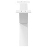 vidaXL Pieds de table basse en forme de X  2 pièces  blanc  70 x (30-31) cm  acier