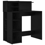 vidaXL Bureau avec rangement Chêne Noir 90x48x101 5 cm Bois d'ingénierie