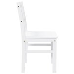 vidaXL Chaises à manger 2 Pièces blanc bois massif caoutchouc