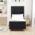 vidaXL Cadre de lit avec tête de lit Noir 80 x 200 cm tissu