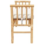 vidaXL Banc de jardin avec coussin Marron 110 x 38 x 65cm Bambou