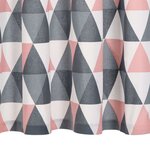 Vidaxl rideaux avec anneaux en métal 2pièces coton 140x225cm gris et rose