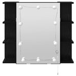 vidaXL Armoire Miroir Chêne noir 70 x 16 5 x 60 cm Bois d'ingénierie