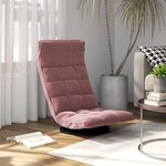 vidaXL Chaise de sol pivotante Rose Velours