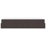 vidaXL Cadre de lit avec matelas Marron foncé 100 x 200 cm tissu