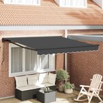 vidaXL Auvent Rétractable Anthracite 300x250 cm tissu