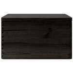 vidaXL Boîte en bois avec couvercle noir 40x30x23cm bois de pin massif