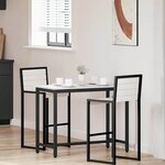 vidaXL table Blanc 100 x 50 x 77 cm Bois d'ingénierie et acier