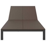 vidaXL Transat polyrotin Marron