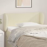 vidaXL Tête de lit avec oreilles Crème 83x23x78/88 cm Similicuir