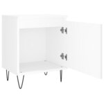 vidaXL Tables de chevet 2 Pièces blanc 40x30x50 cm bois d'ingénierie