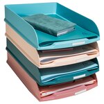 Set De 4 Corbeilles À Courrier Combo Styli Skandi - Couleurs Assorties - Exacompta