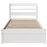 vidaXL Cadre de lit avec tête de lit sans matelas blanc 100x200 cm