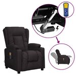 vidaXL Fauteuil de massage Noir Similicuir