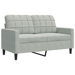vidaXL Ensemble de canapés 3 Pièces avec coussins Gris clair Velours