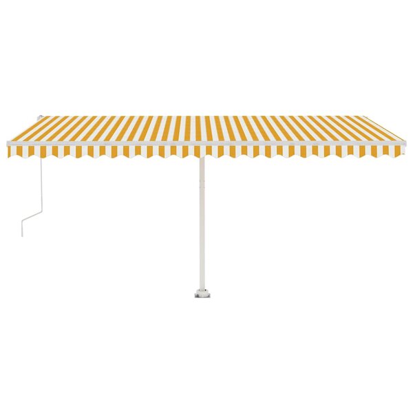 vidaXL Auvent automatique sur pied 500x300 cm Jaune/Blanc