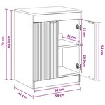 vidaXL Armoire de salle de bain Chêne Sonoma 54 x 41 x 70 cm