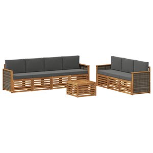 vidaXL Ensembles de canapés avec coussin 8 Pièces Bois d'Acacia Massif