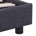 vidaXL Cadre de lit sans matelas gris foncé tissu 140x200 cm
