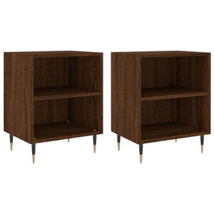 vidaXL Tables de chevet 2Pièces chêne marron 40x30x50cm bois d'ingénierie
