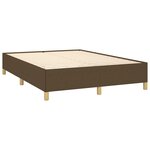 vidaXL Cadre de lit sans matelas marron foncé 140x200 cm tissu