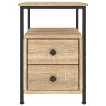 vidaXL Table de chevet chêne sonoma 34x35 5x50 cm bois d'ingénierie