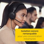 Jabra Evolve2 40 Casque PC Mono Ecouteurs Certifié UC à Réduction du Bruit avec Technologie d`Appel à 3 Microphones - Câble USB-