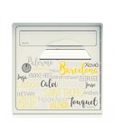 Pack de 4 boîtes aux lettres 1 porte - 2x "On the beach" - 2x "Blanc ivoire"