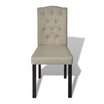 vidaXL Chaises à manger lot de 4 poil de chameau tissu