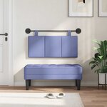 vidaXL Tête de lit suspendue Bleu denim Tissu
