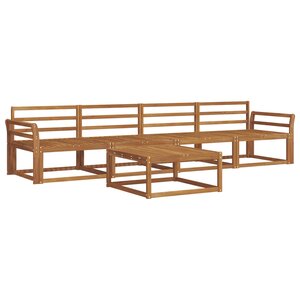 vidaXL Ensemble de canapés d'extérieur 5 Pièces Naturel