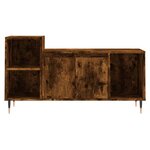 vidaXL Meuble TV Chêne fumé 100x35x55 cm Bois d'ingénierie