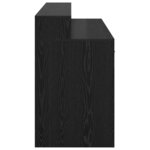 vidaXL Bureau avec porte Chêne noir 140 x 55 x 91 cm Bois d'ingénierie